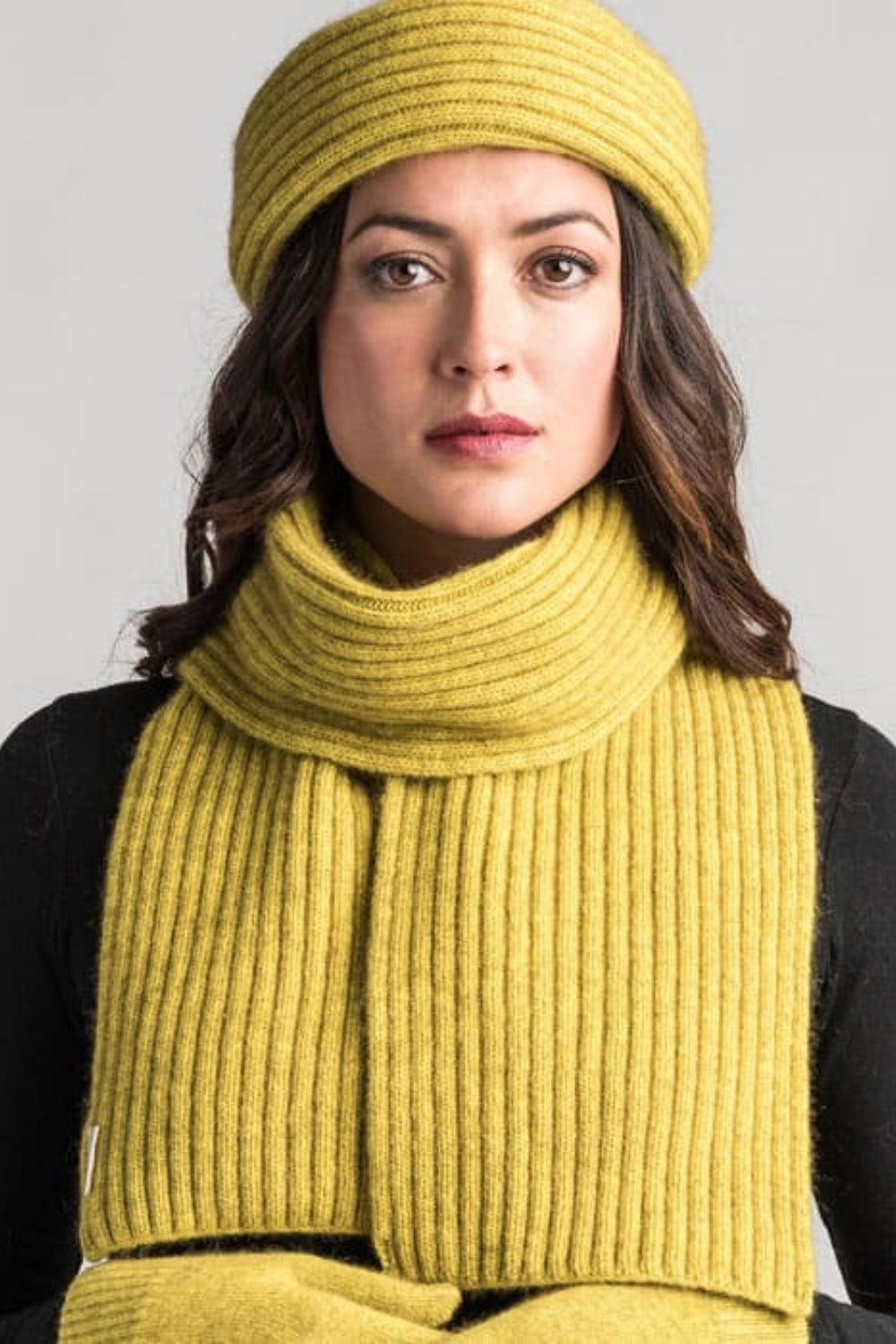 Womens Fine Rib Scarf - Merinomink