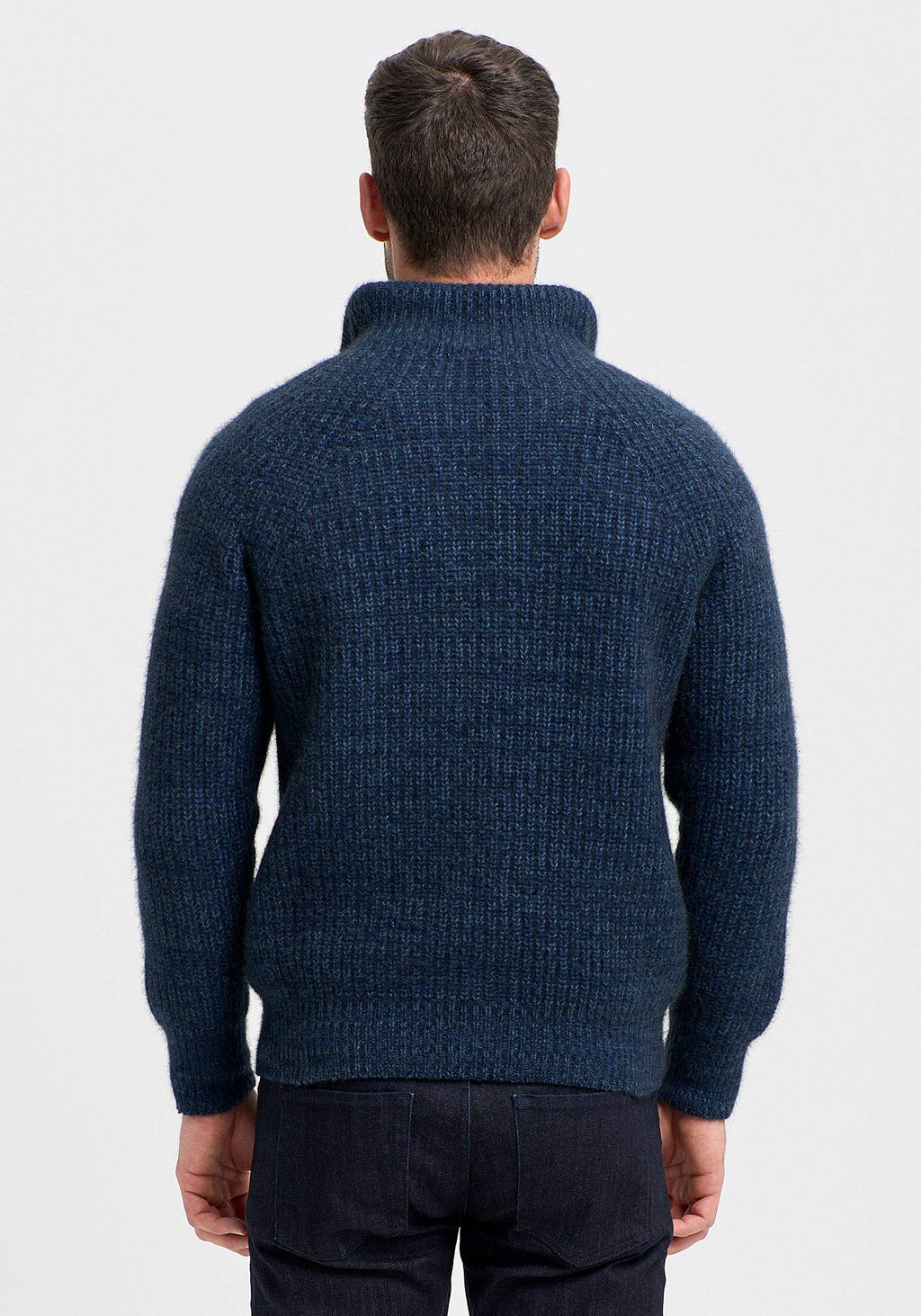 Unisex Kenzie Zip Sweater - Zephyr/Deep Sea Mix