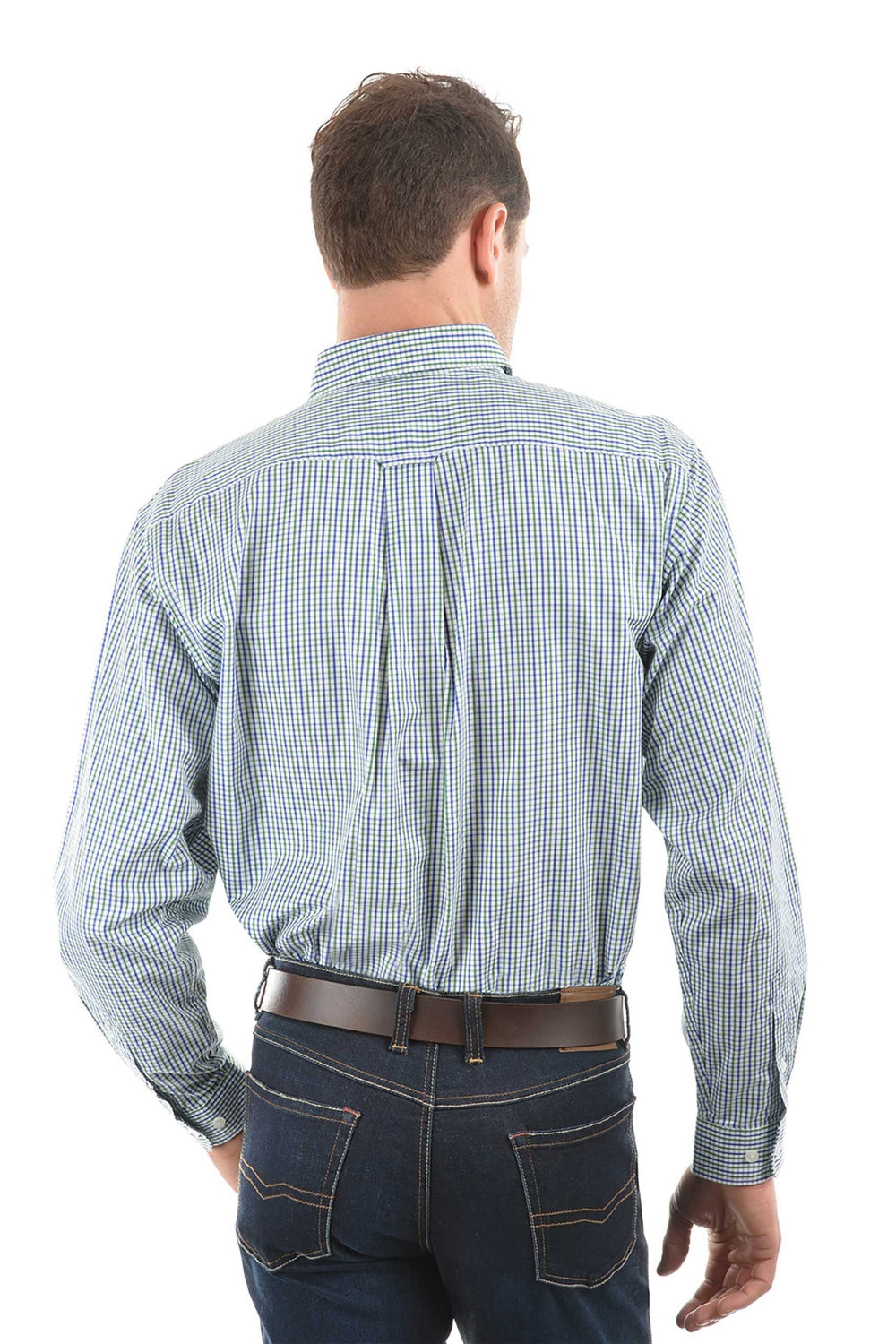 Wentworth Check 2-Pocket Long Sleeve - Royal Blue/ Green