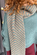Two Tone Chevron Scarf - Duck Egg Green