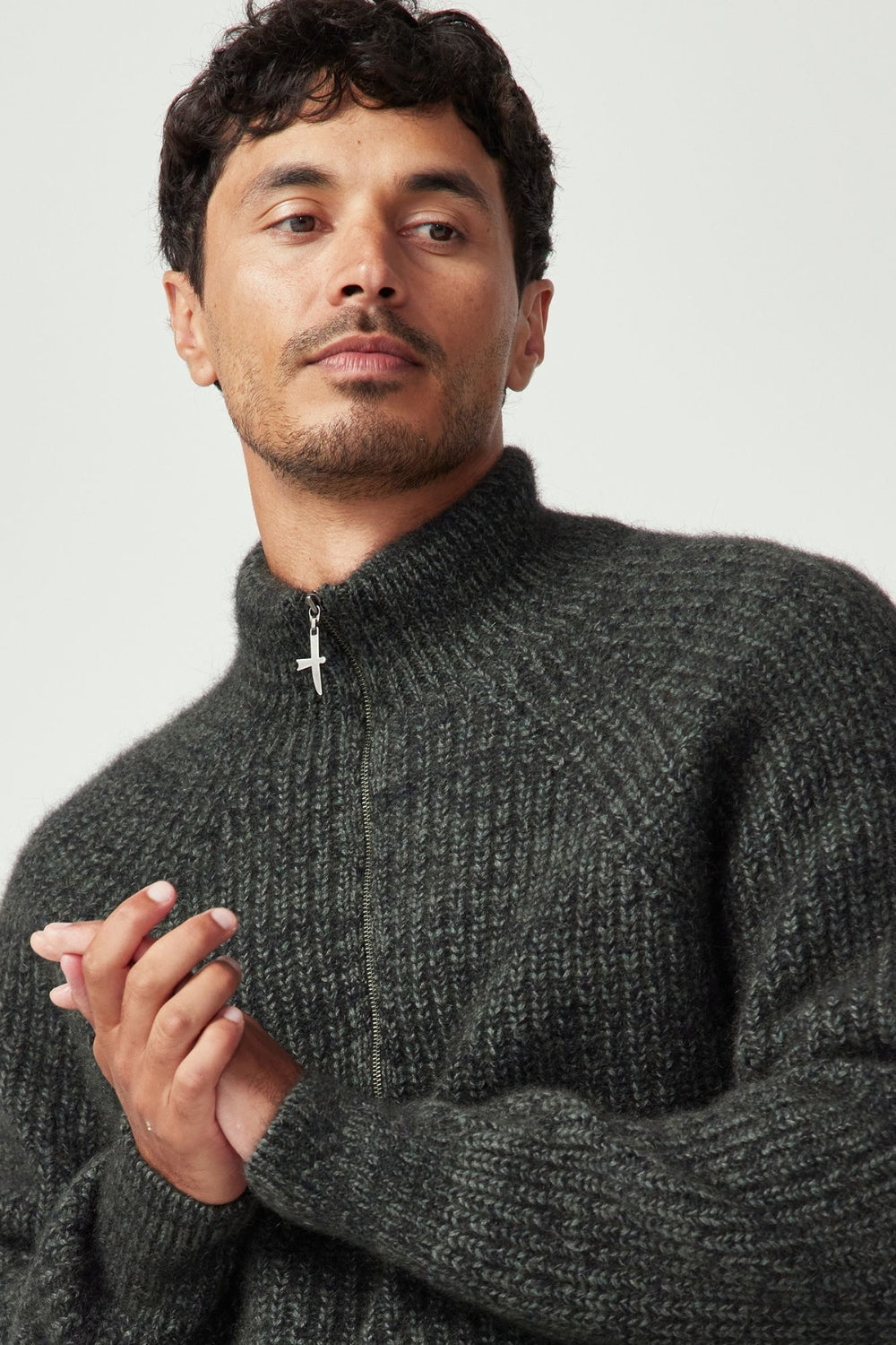 Unisex Kenzie Zip Sweater - Wilderness/Bayleaf
