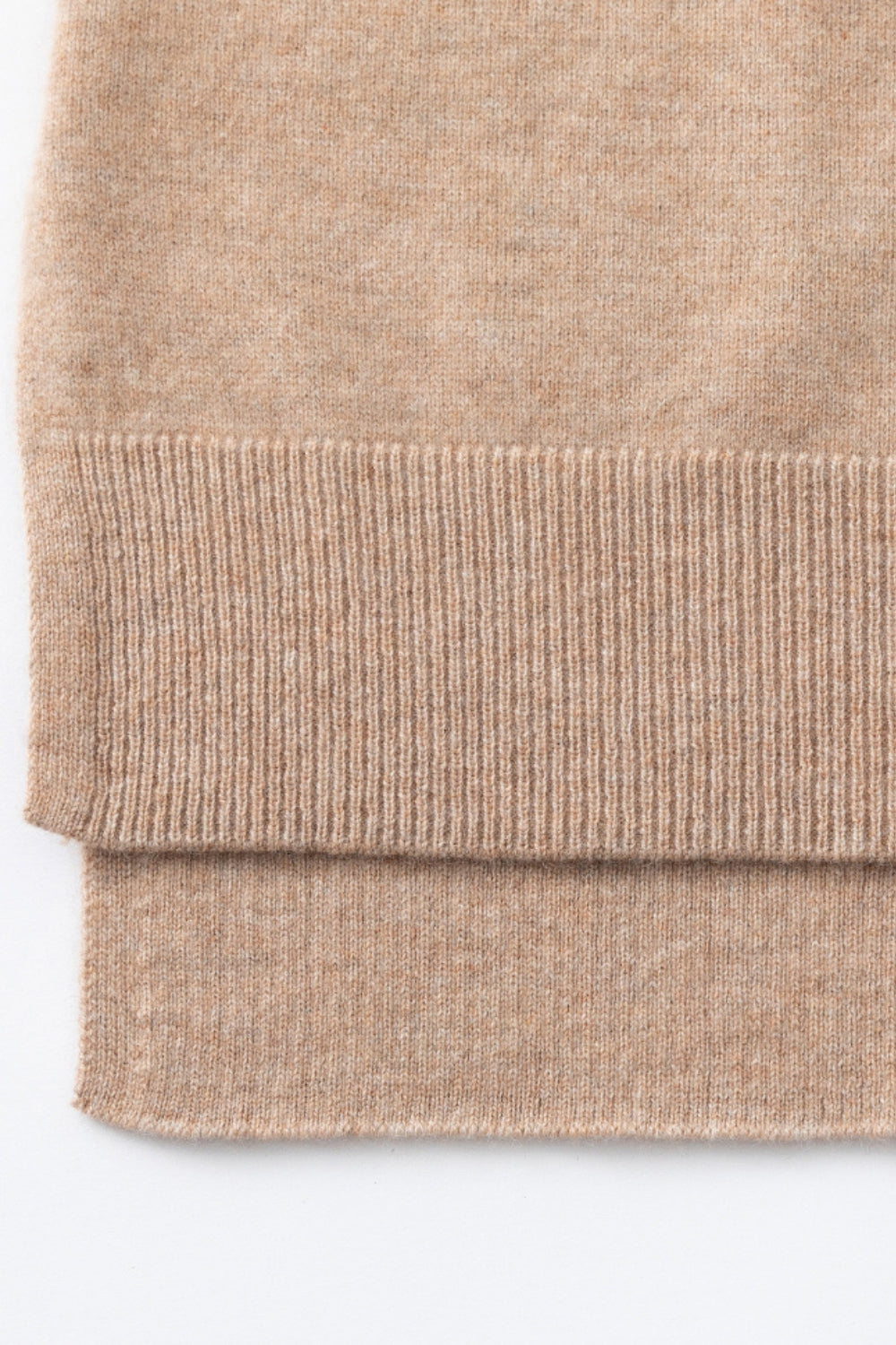 Cashmere Hi-Lo Slouch Crew - Toffee