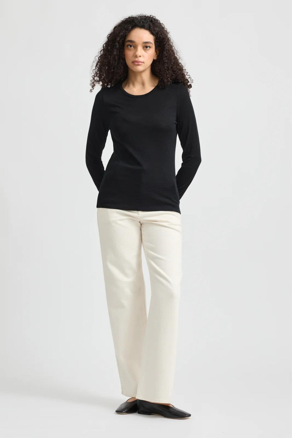 Crew Merino Tee - Black