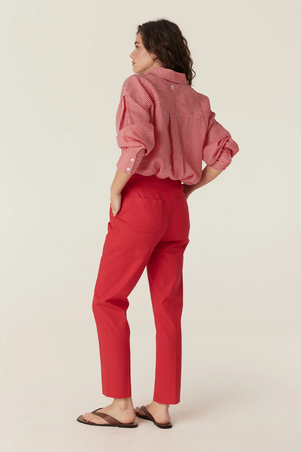 Castela Stripe Shirt - Red