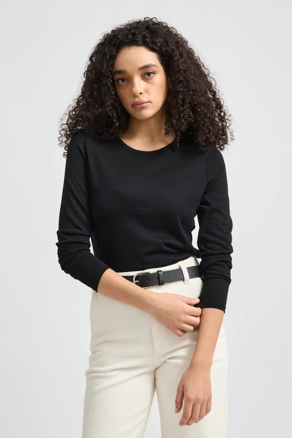 Crew Merino Tee - Black