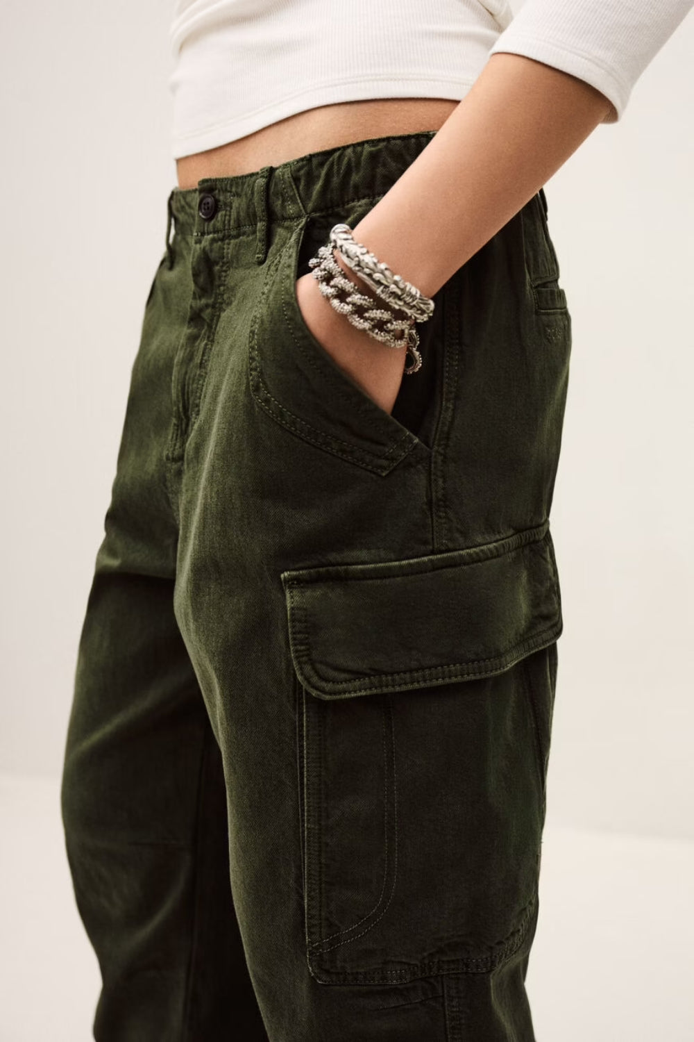 Fino Cargo Jogger Pant - Kaki