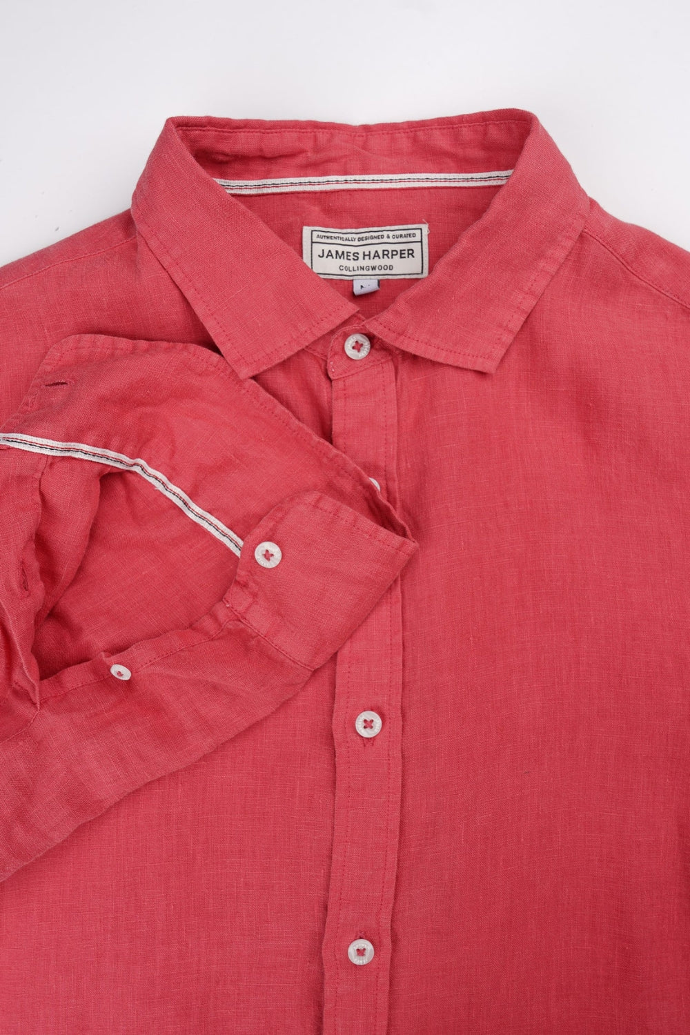 Pure Linen Shirt - Coral