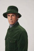 Iconic T1 Cord Bucket Hat - Dark Green