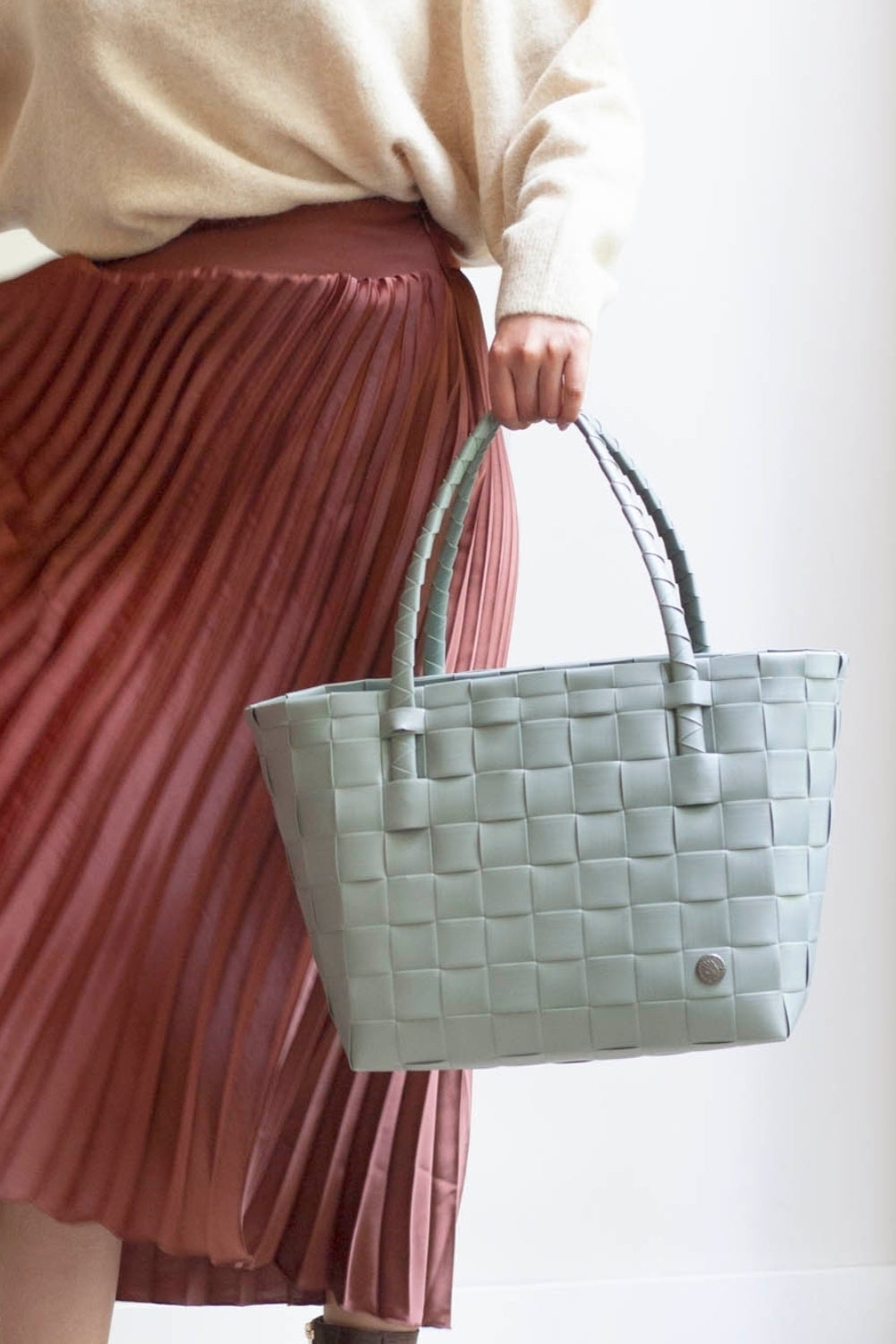 Paris Shopper Bag - Sage Green