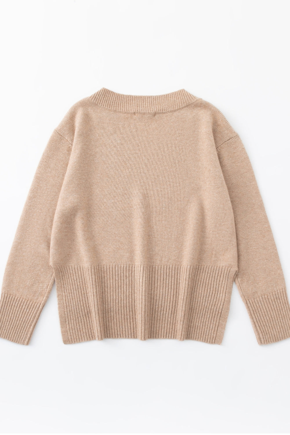 Cashmere Oversized V Neck - Toffee