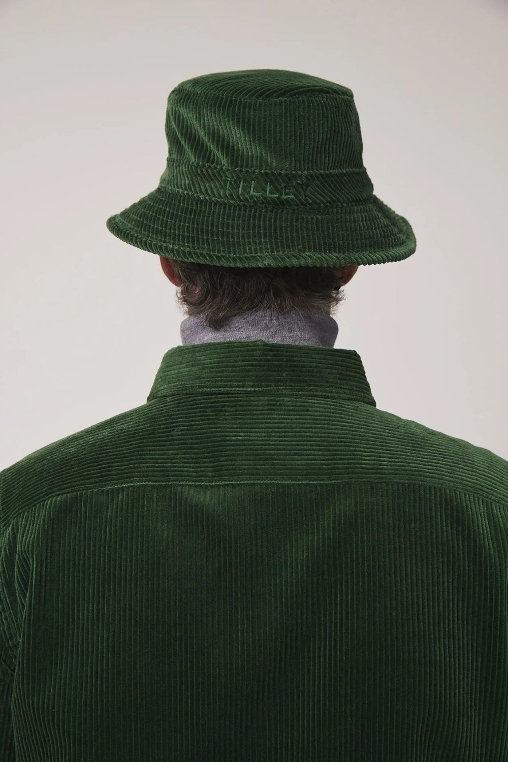 Iconic T1 Cord Bucket Hat - Dark Green