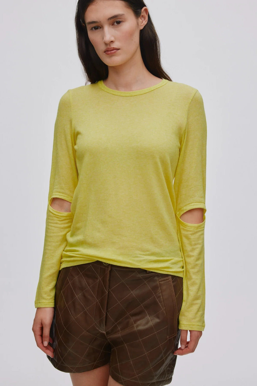 Jacka Lucid Long Sleeve Detail Top - Limonade
