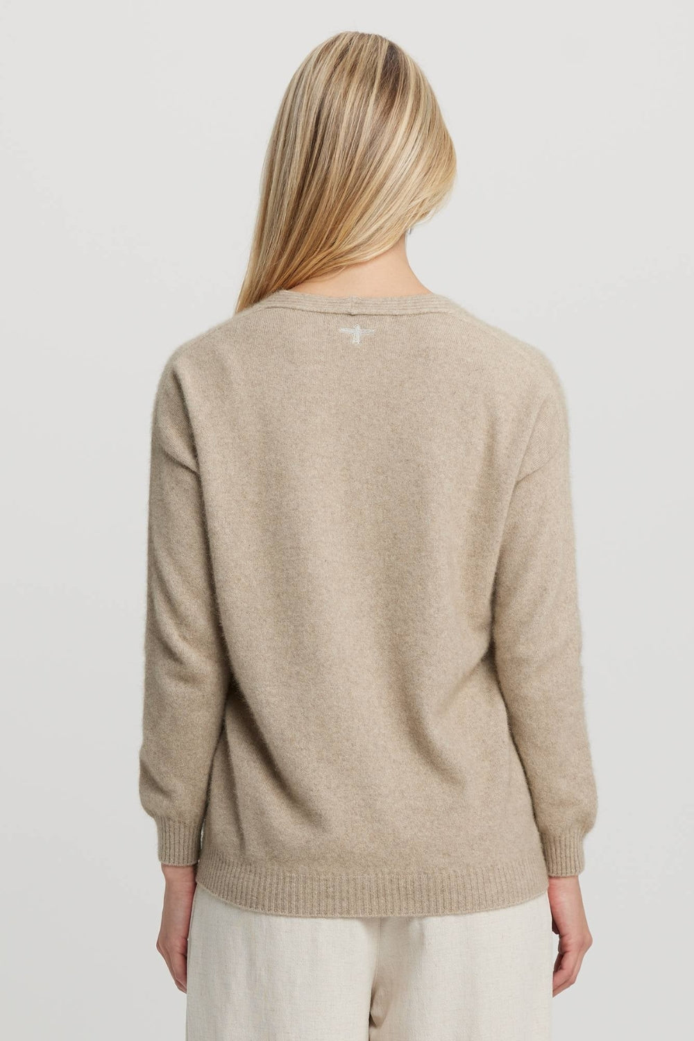 Relaxed V Sweater - Sand