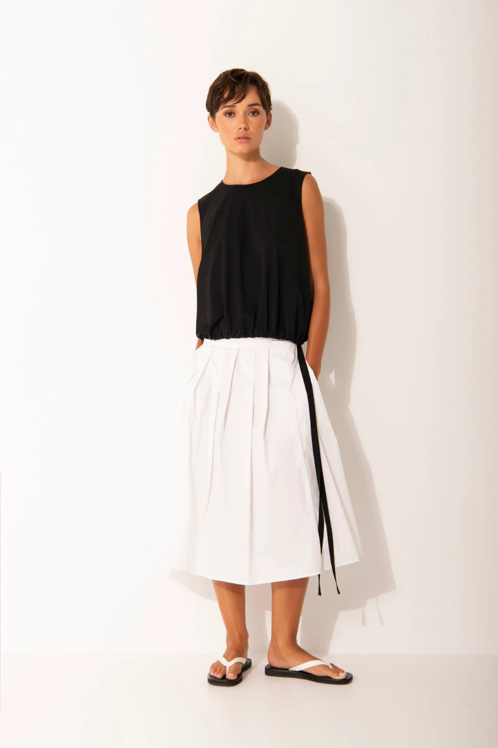 Salina Midi Skirt - White