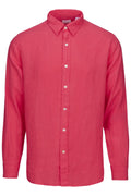 Amalfi Linen Shirt - Bouganvillea
