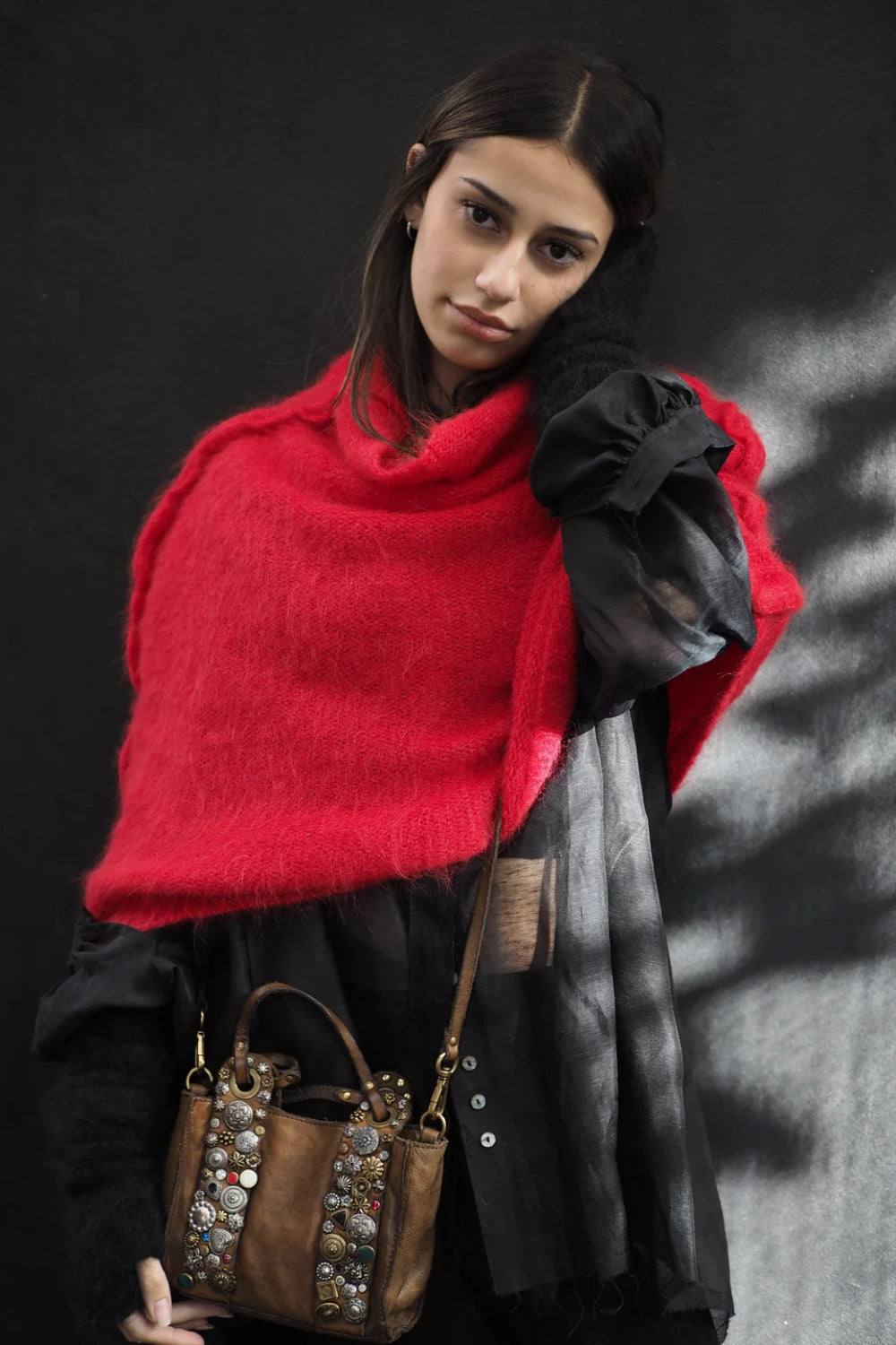 Luxe Capelet Shrug - Red