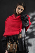 Luxe Capelet Shrug - Red