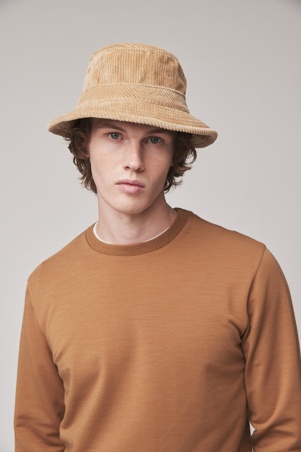 Iconic T1 Cord Bucket Hat - Camel
