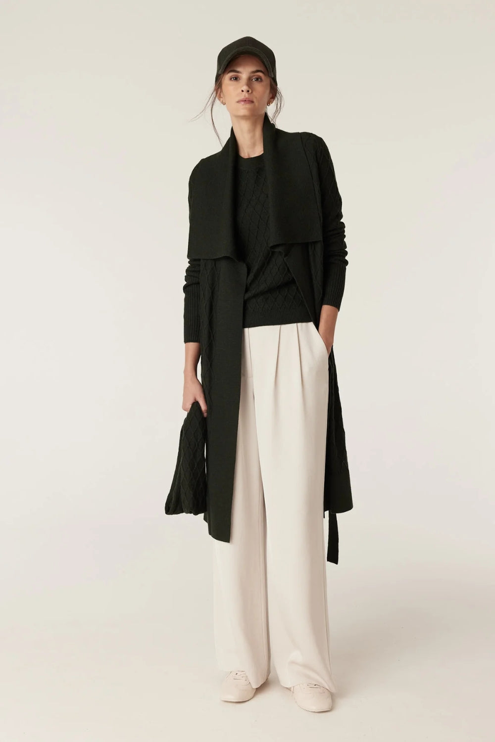 The Victoria Merino Cardigan - Moss