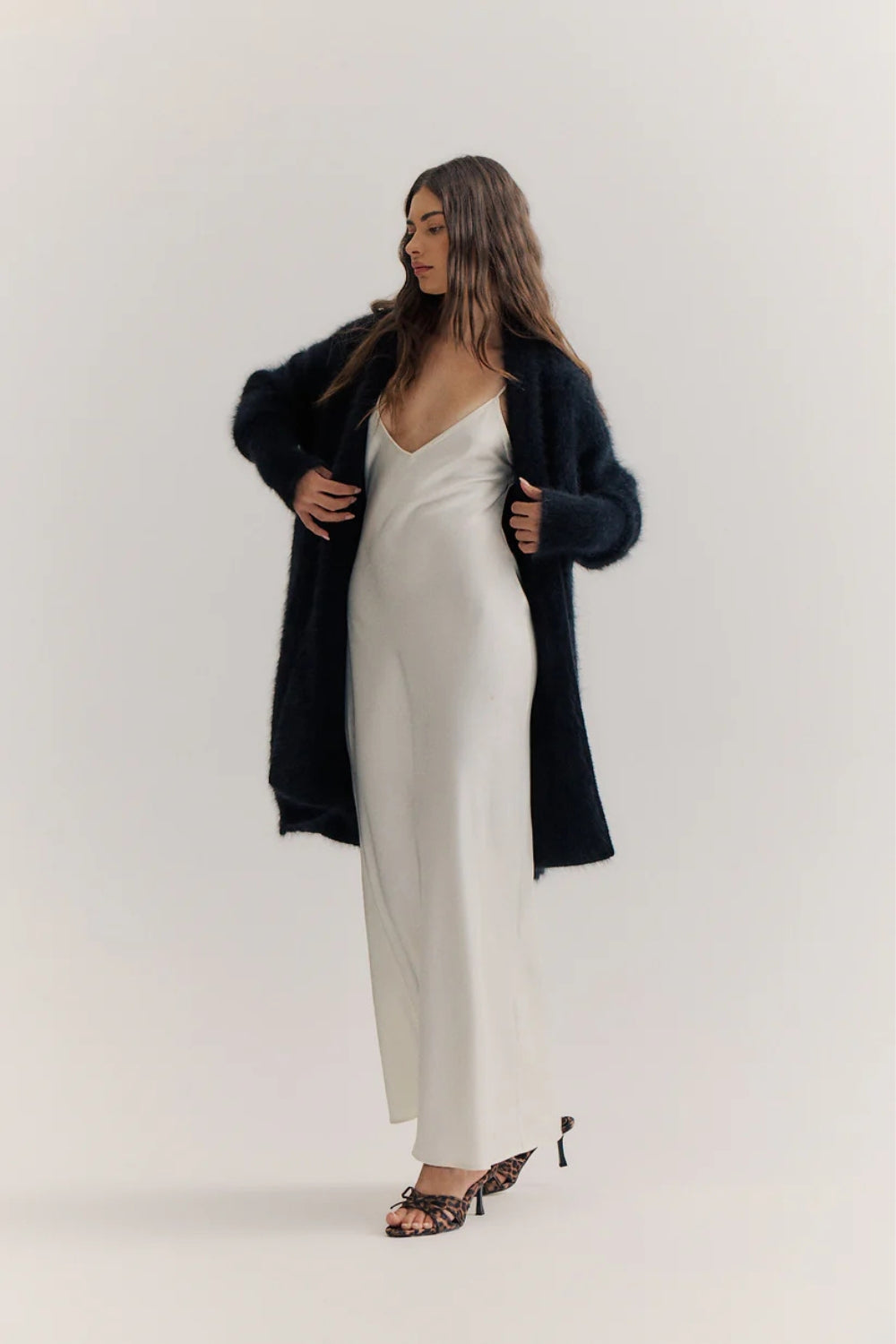 Sophia Open Cashmere Cardigan - Black