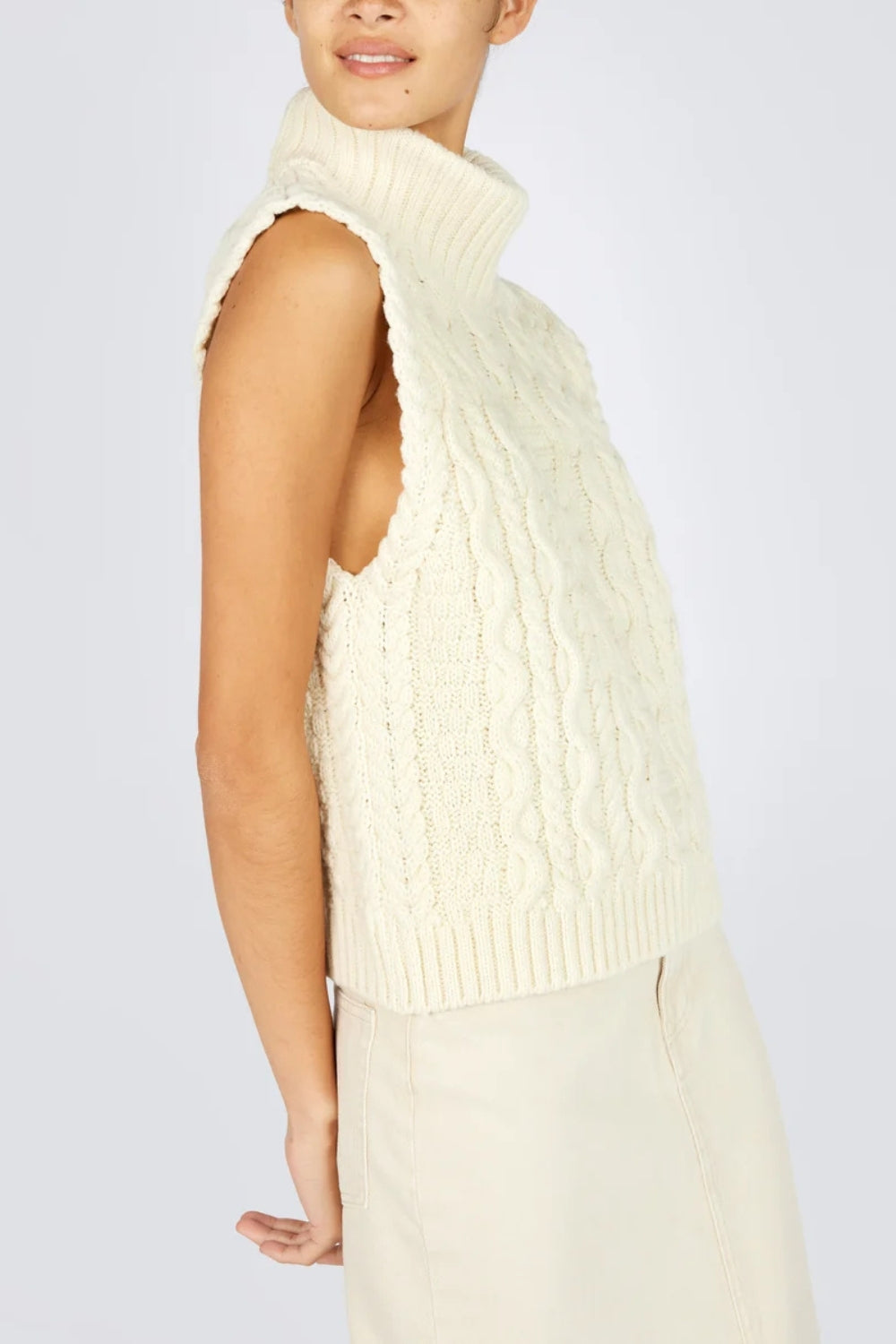 Fia Polo Vest - Natural
