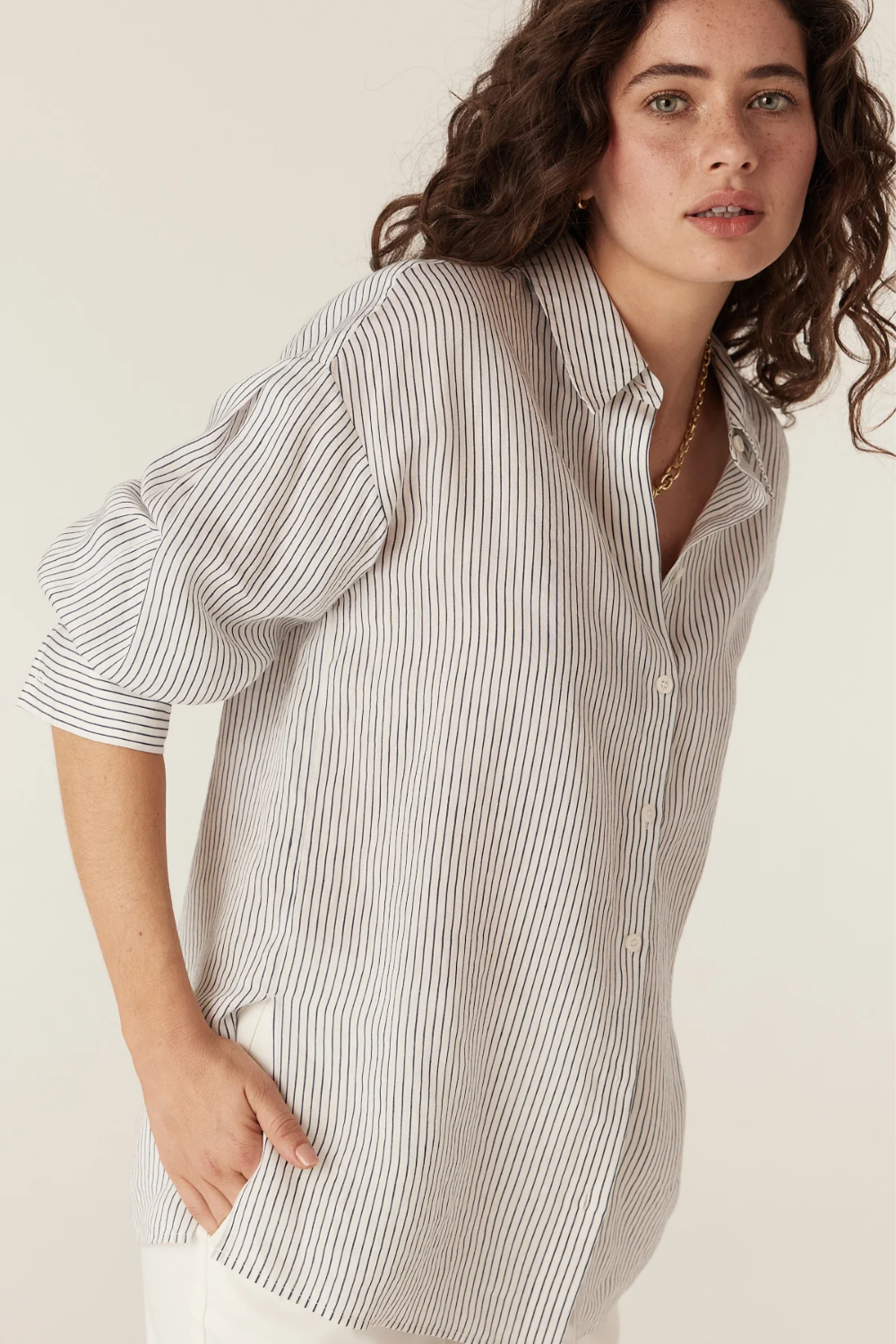 Castela Stripe Shirt - Navy