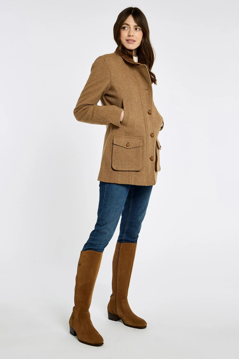 Willow Women's Tweed Utility Jacket - Camel Twill