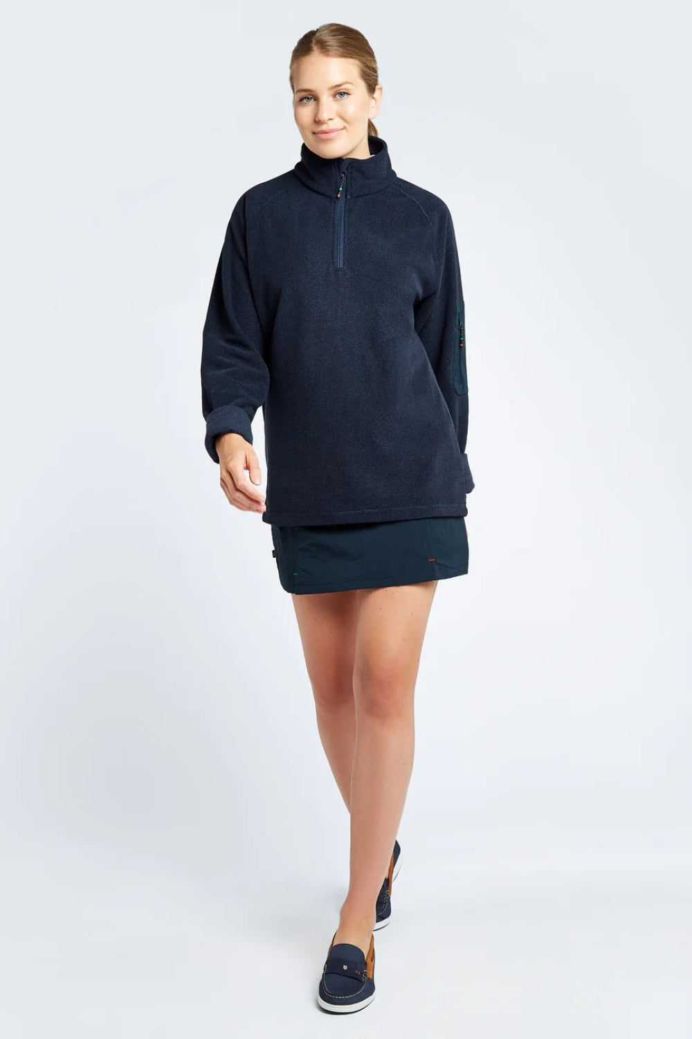 Monaco Unisex Quarter Zip Fleece - Navy