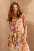 Malba Blouse 'Much More Joy' - Yellow Multi Colour