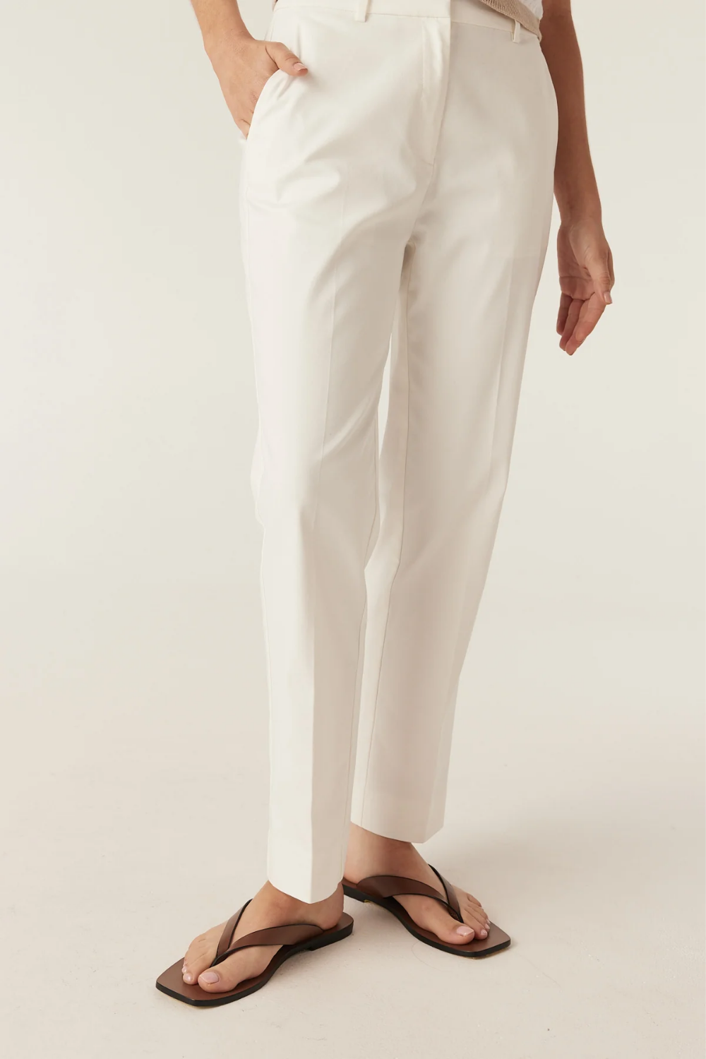 Aldo Sateen Pant - White