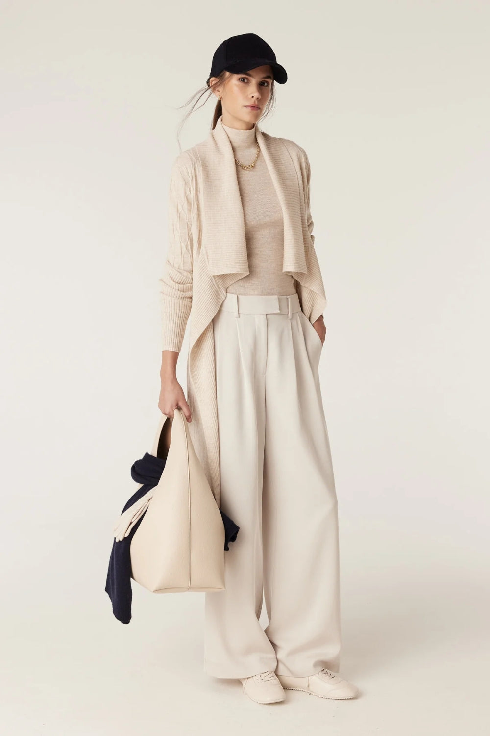 The Beaumont Merino Wool Cardigan - Oatmeal