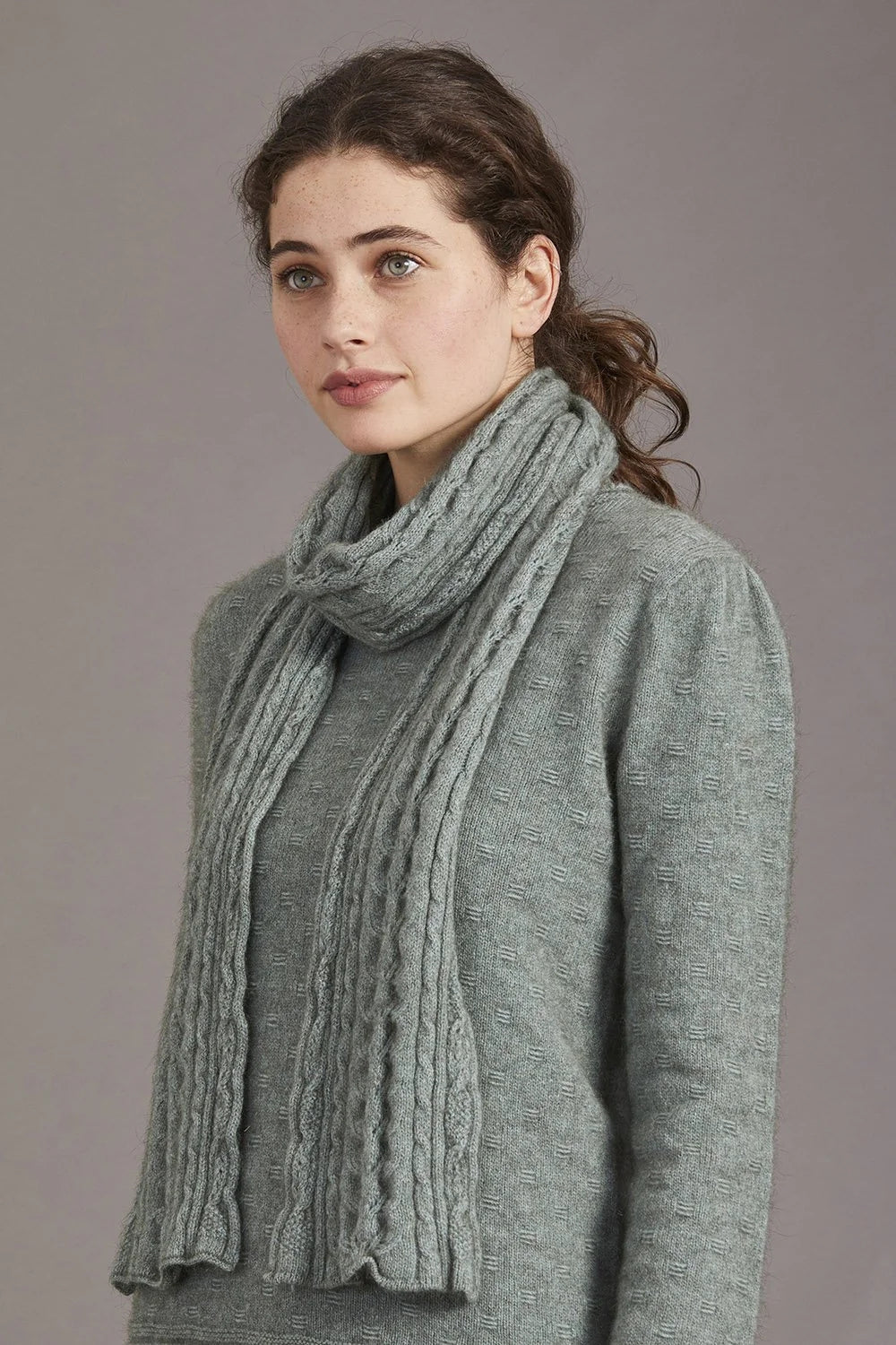 Possum Merino Cable Scarf - Multiple Colours
