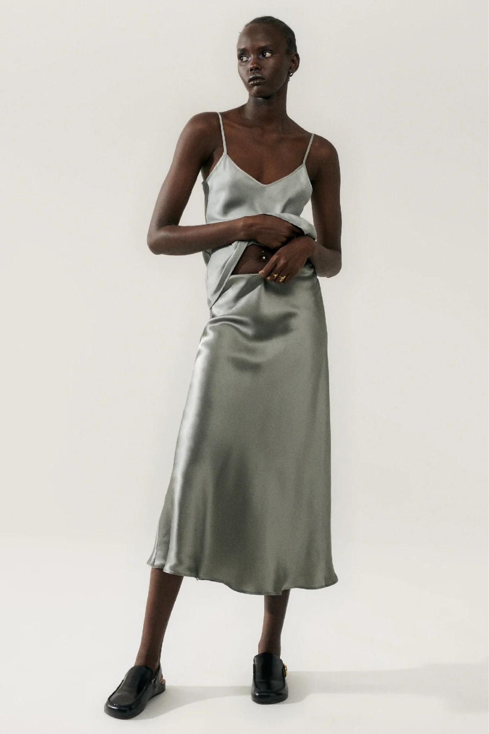 Long Bias Cut Skirt Moon – The Wool Shed Australia