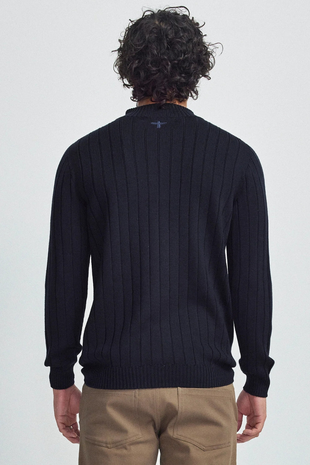 Finn Merino Zip Sweater - Deep Blue