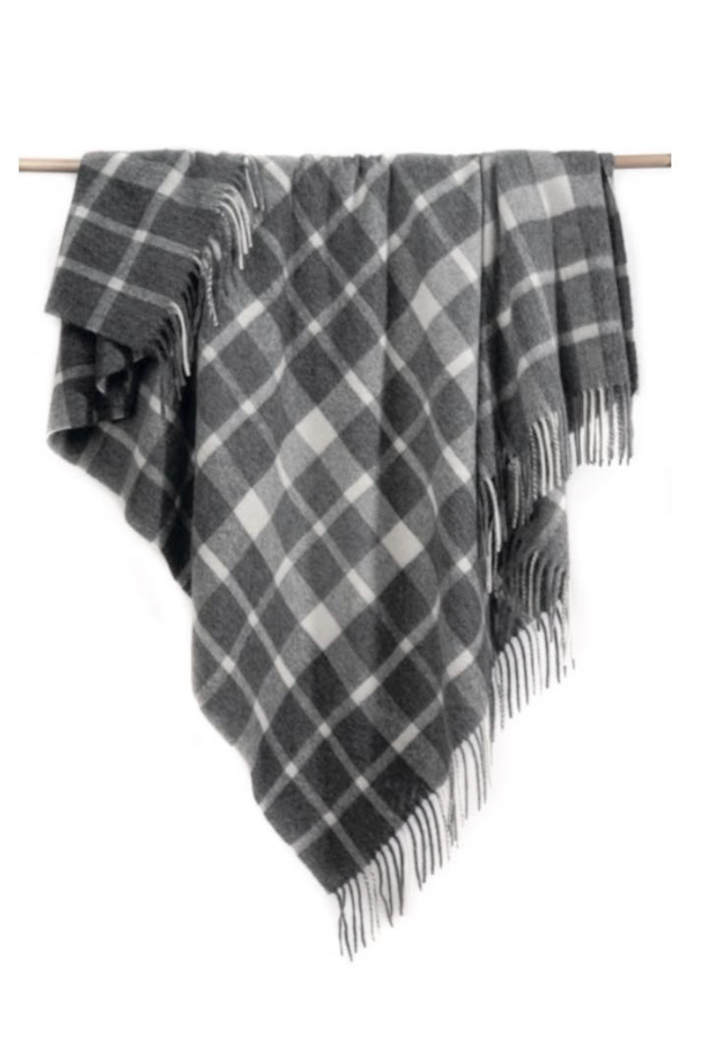 Alpaca & Wool Check Blanket - Multiple Colours