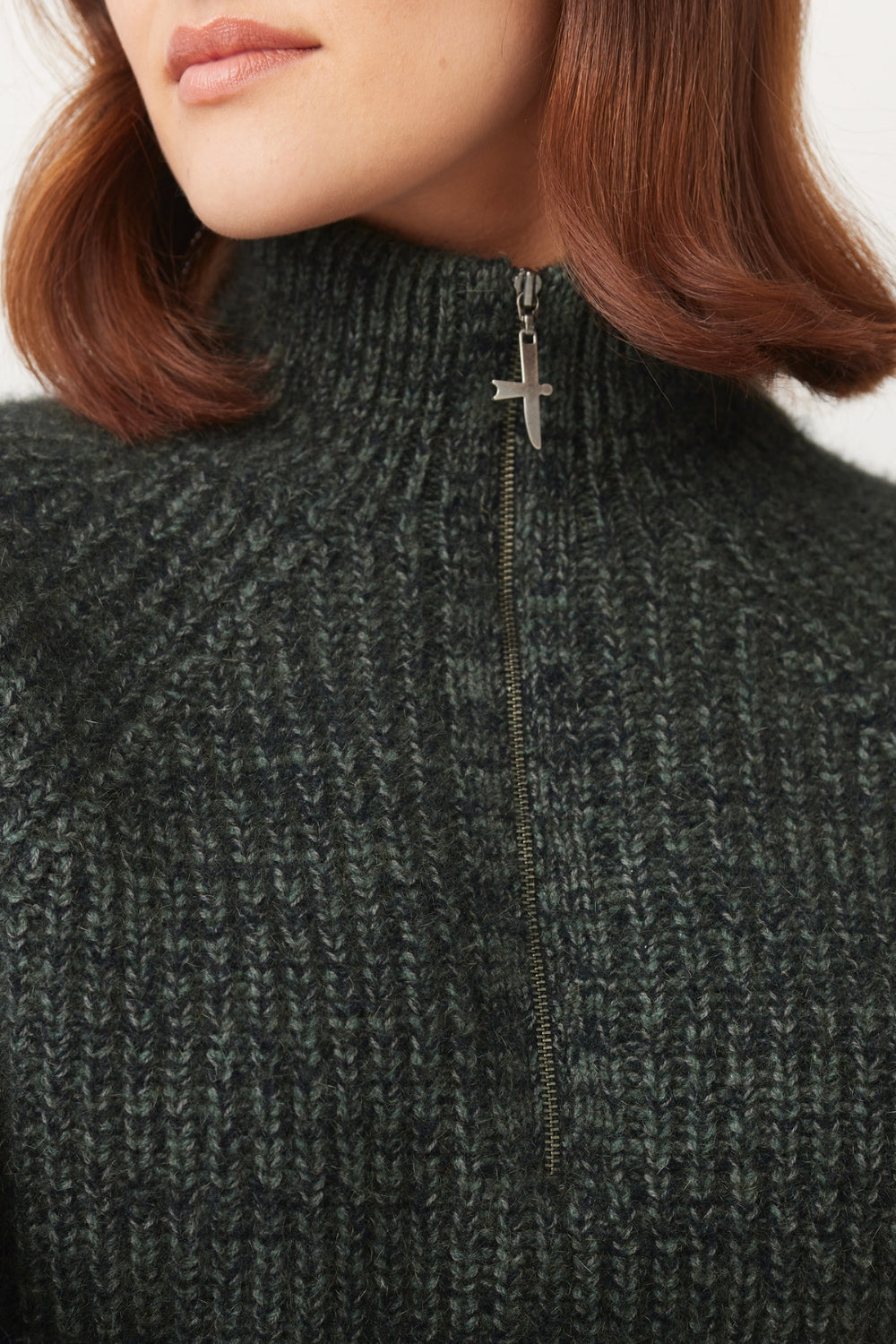Unisex Kenzie Zip Sweater - Wilderness/Bayleaf