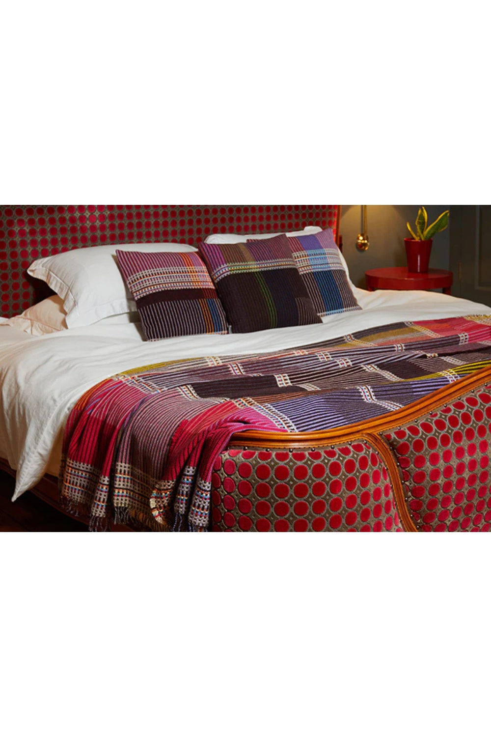 Lambswool Pinstripe Throw - Sophia