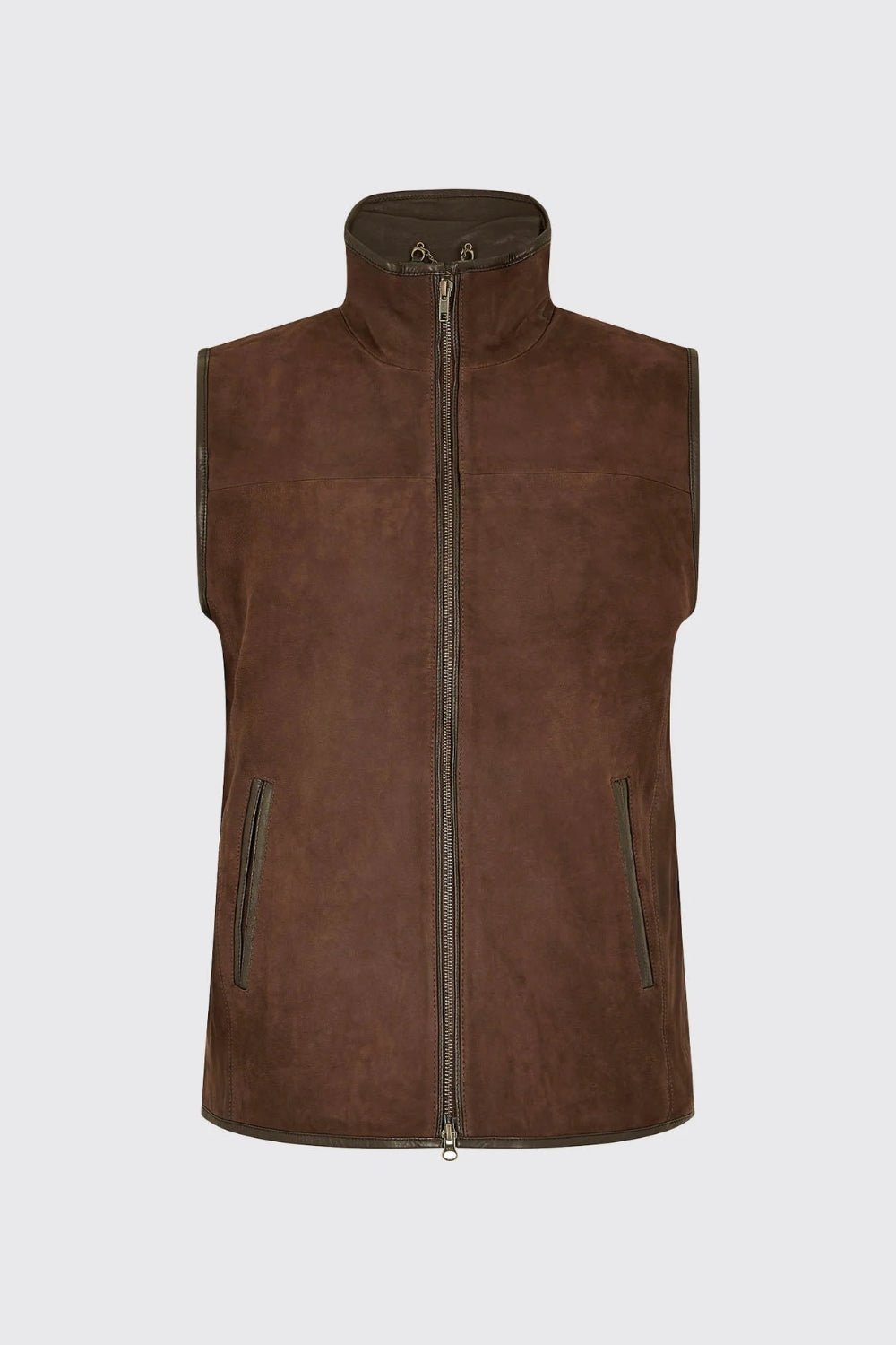 Dunhill Leather Gilet - Walnut