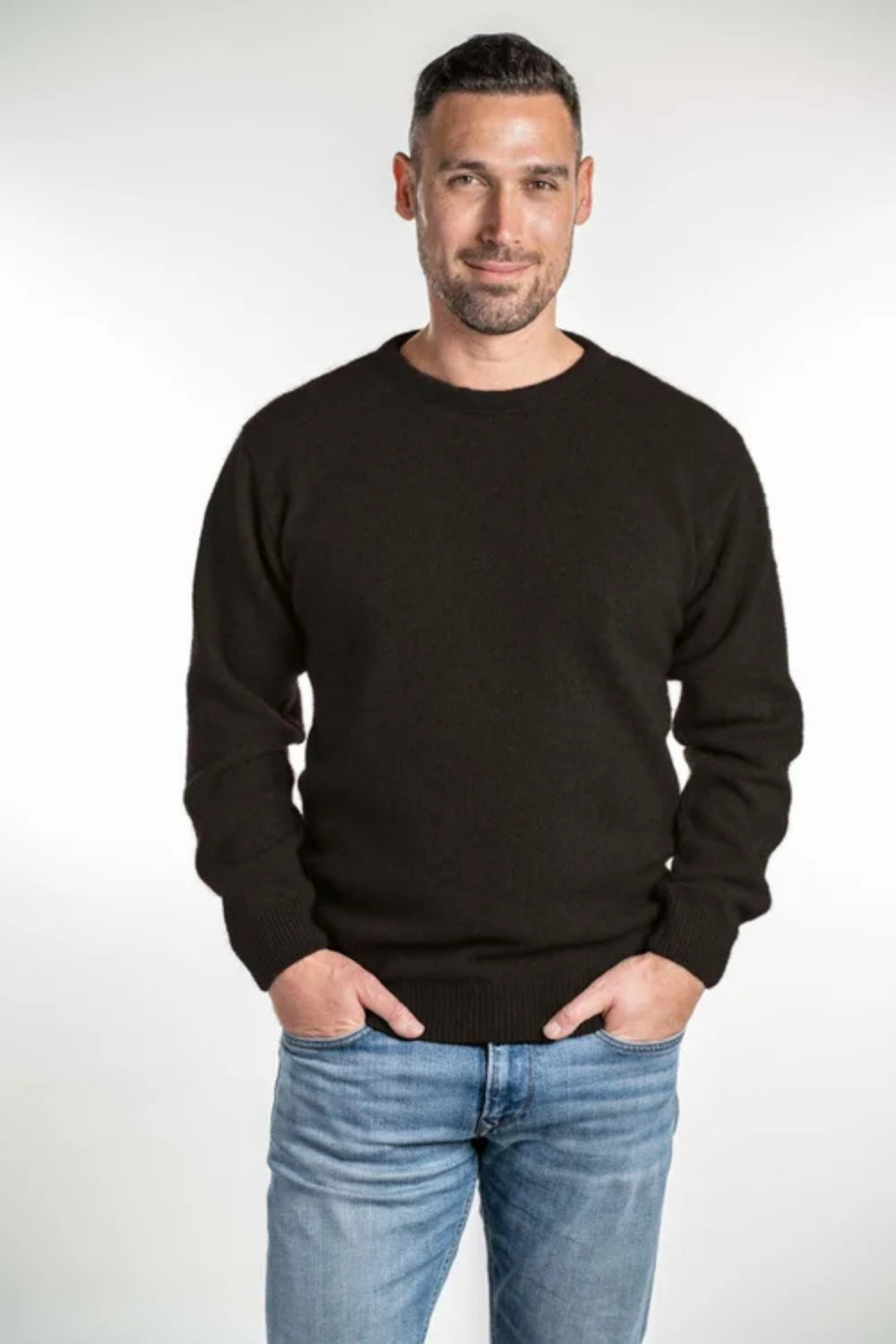 Mens Crew Neck Jumper - Espresso