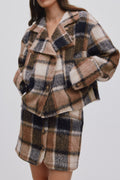 Ehsan Jumbo Check Jacket - Brown Check