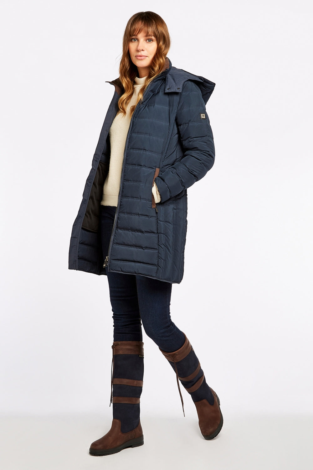 Ballybrophy Quilted Jacket - Navy