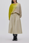 Jasmin Cross Dye Boxy Sweater - Limeade Pelican Combo