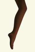 Women's Merino Wool Textured Knit Tights - Mocha