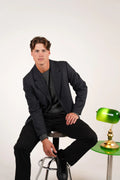 Padded Wool Coat - Charcoal Marle