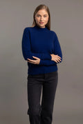 Yoke Neck Cable Jersey - Cobalt