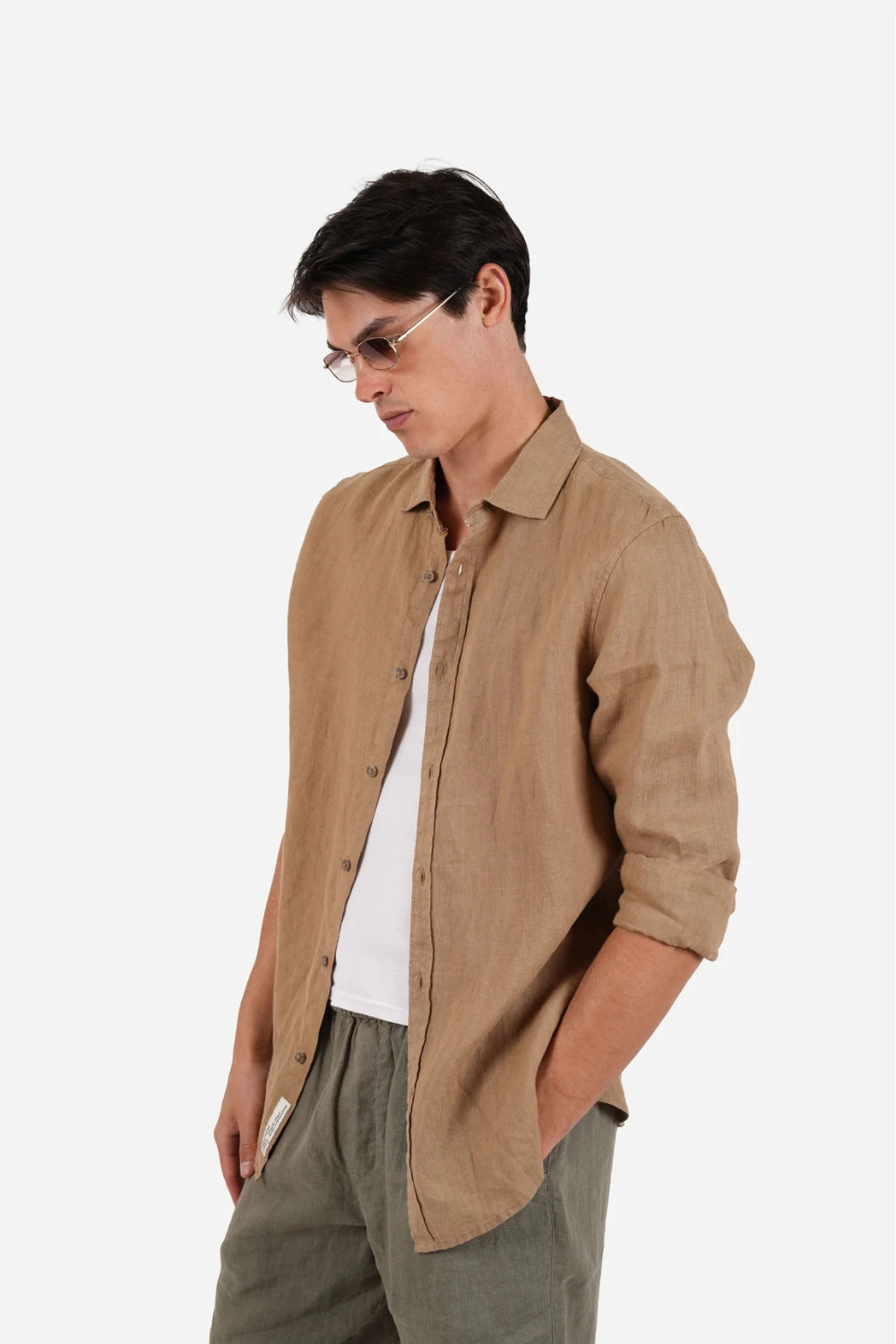 Pure Linen Shirt - Cinnamon