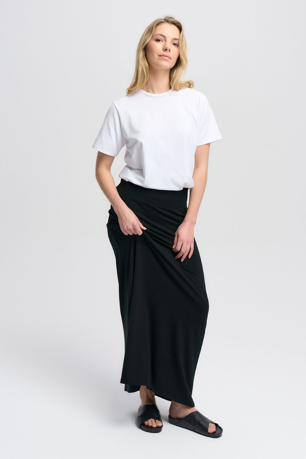 Delilah Skirt - Black - Merino Wool