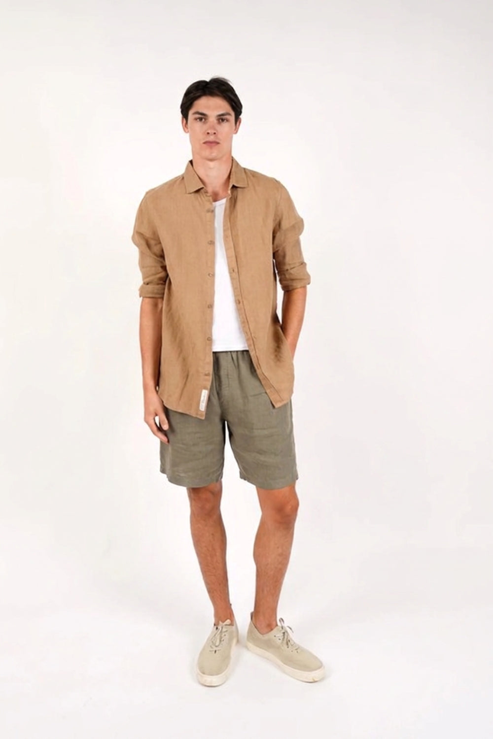 Pure Linen Shirt - Cinnamon