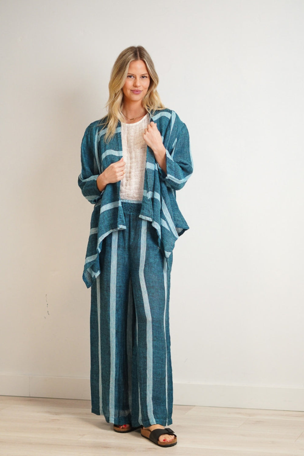 Bianca Jacket - Gemstone Blue Stripe