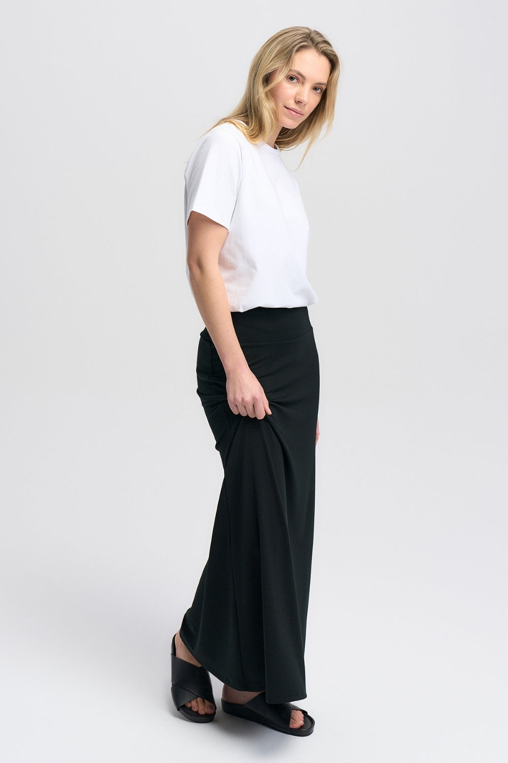 Delilah Skirt - Black - Merino Wool